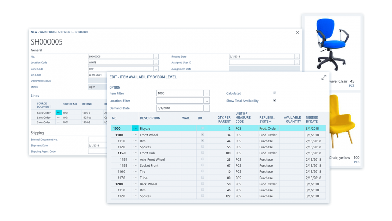 Business Central offers multiple functionalities for various industry types.