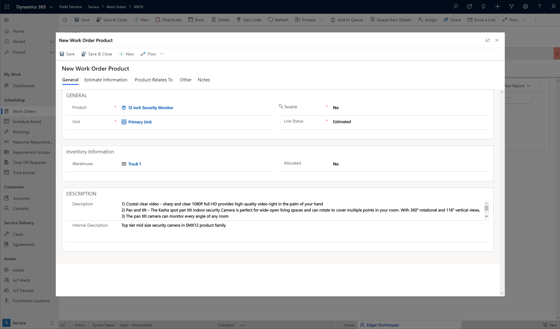 Create a Work Order in Dynamics 365 Field Service | Gestisoft